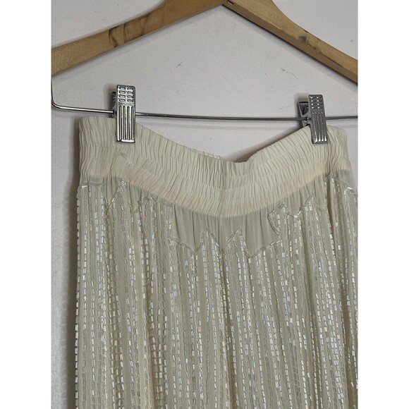 Fabrice couture Women's Small Off white Sequined Beaded Pants Vintage Stunning - Picture 11 of 12